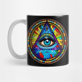 All Seeing Stained Glass Eye Mug